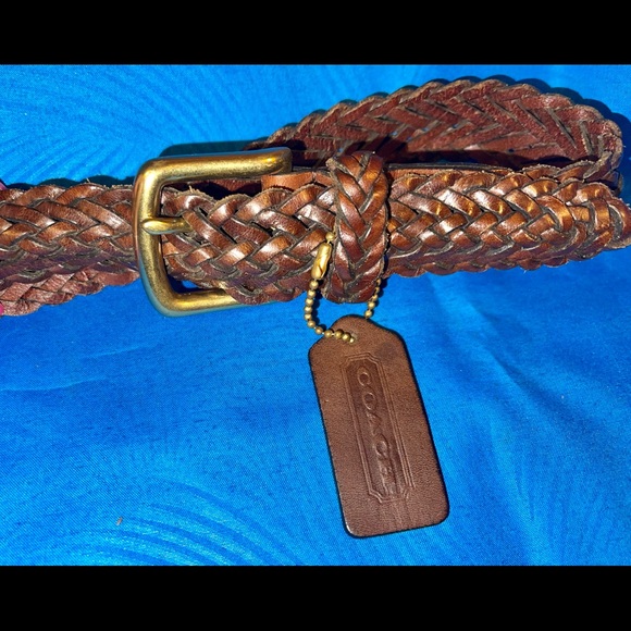 Coach Braided Brown Belt - Picture 6 of 6